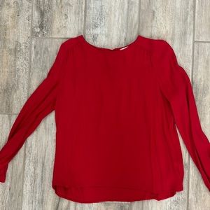 Red H&M Blouse Viscose Size 6